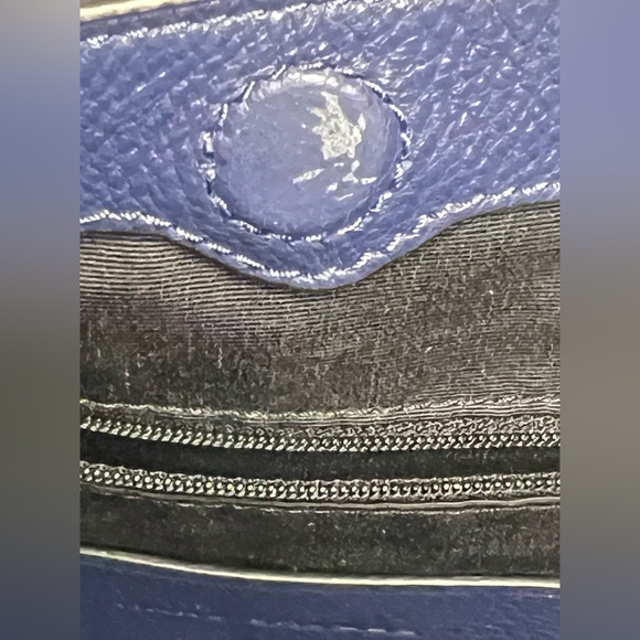 Marc Jacobs The Anchor Large Navy Pebbled Leather Bag - Picture 14 of 15